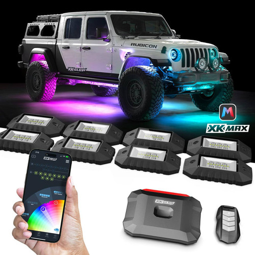Xk Glow Xkmax App-controlled Rgbw Led Rock Light Kit With Color Chasing