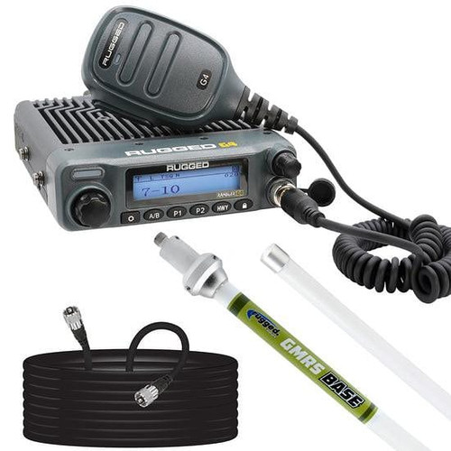 Rugged Radios Rambler G4 High Power Mobile Radio With Fiberglass Antenna Kit - Base Camp