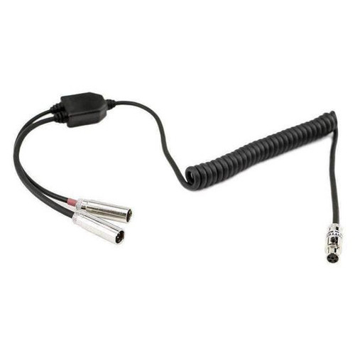 Rugged Radios Dual Radios To Headset Coil Cord Adapter For Crew Chief And Race Control