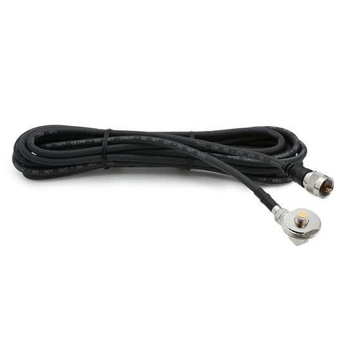 Rugged Radios 15 Ft Antenna Cable With Removable Mini 3/8 Nmo Bulkhead Mount
