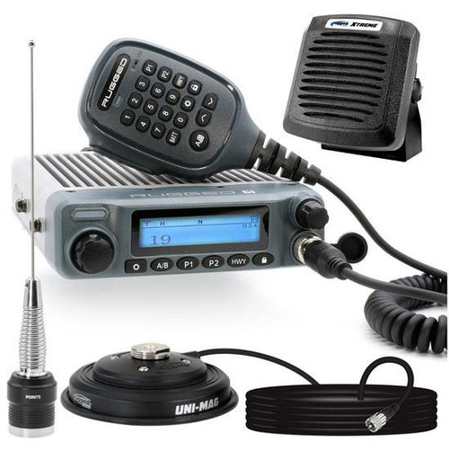 Rugged Radios G1 Gmrs Mobile Radio Kit Plus With External Speaker