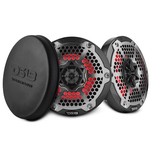 DS18 Audio 6.5" Marine 2-Way Hybrid Speakers W/ RGB LED, Compression Driver & Neodymium Magnet | 250W RMS 4-OHM