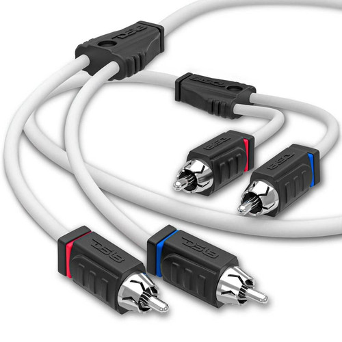 DS18 Audio Marine Grade Tinned OFC Copper RCA Cable 2 Channel (3-25 Feet)