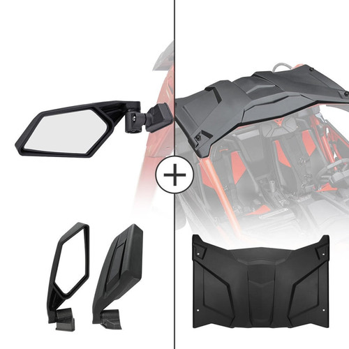 Kemimoto Can-am Maverick X3 Side View Mirror & Hard Roof