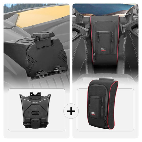Kemimoto Can-am Maverick X3 Tablet Holder And Console Storage Bag