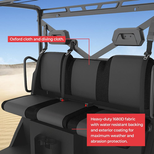 Kemimoto Polaris Ranger Xp 1000 Under Seat Dry Storage Box And Waterproof Seat Cover