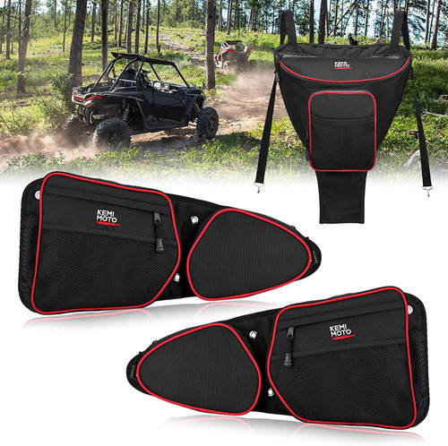 Kemimoto Polaris Rzr Xp 1000/xp Turbo Door Bags And Center Storage Bag