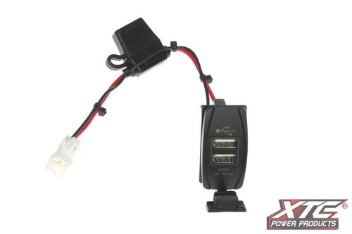 Xtc Can-am Maverick X3 / R Plug & Play Dual Usb Power Port 5v 4.2a W/ Amber Led - Usb Cover & Harness