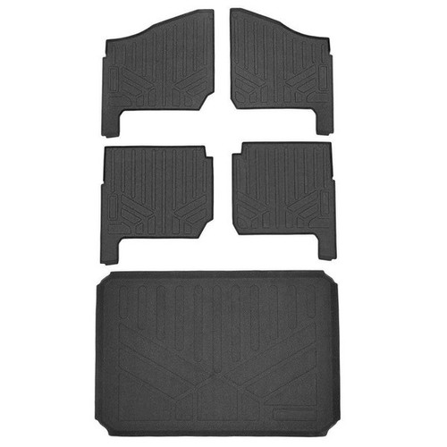 Smartliner 2019-2021 Polaris Ranger 1000 Front, Rear & Bed Utv Floor Mat Liner Kit