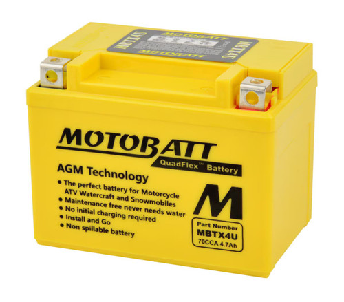 Motobatt 12V AGM Battery - MBTX4U