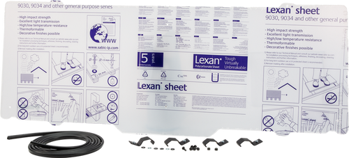 Open Trail Polaris Ranger XP 1000/ Crew Open Trail Rear Windshield - 457-0153