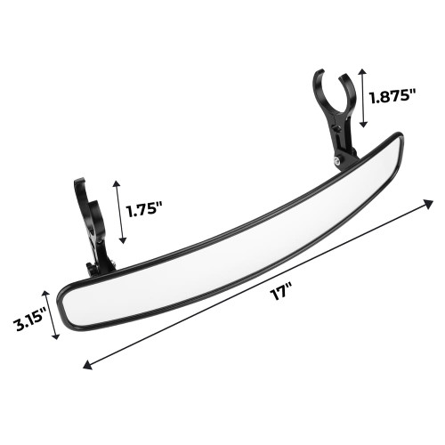 Spike 17" SCM 1.75"-2" Wide Angle Rear View Mirror