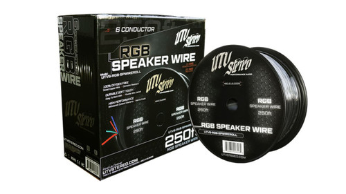UTV Stereo 6 Conductor RGB Speaker Wire - 50ft