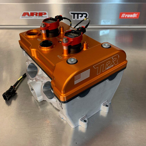 TPR Industry Polaris RZR Billet Valve Cover - Orange