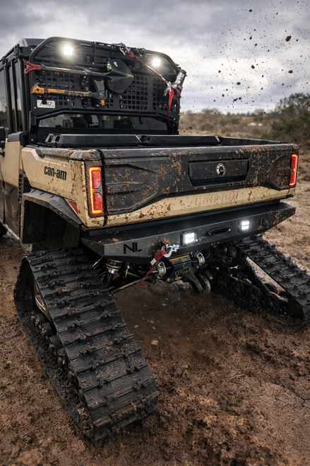 No Limit 2026 Can-Am Defender HD11 rear winch bumper with LED lights and full dump clearance