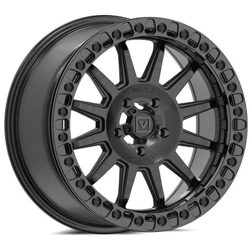 VALOR V09 Beadlock UTV Wheel - Brushed Charcoal