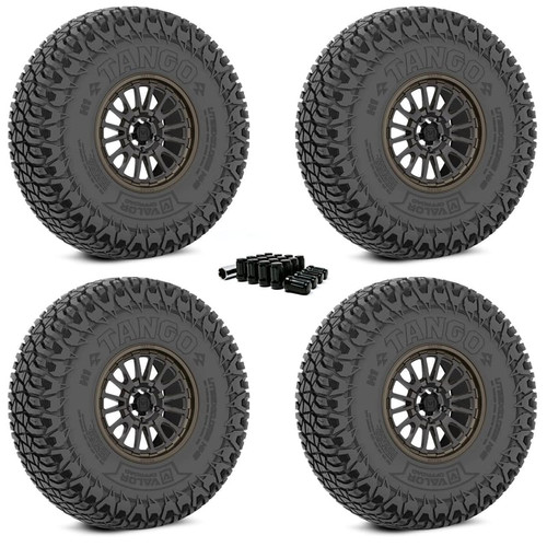 Valor Offroad Wheel And Tire Package With V14 Wheels And Tango Tires (complete Set Of 4) Mounted With Lug Nuts