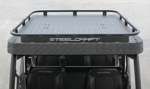 SteelCraft 2018+ Polaris Ranger Crew XP1000 UTV roof basket fine textured black