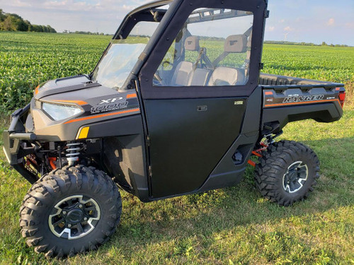 ShockPros Polaris Ranger 1000 ProFit full half convertible door kit Solid Series black installed