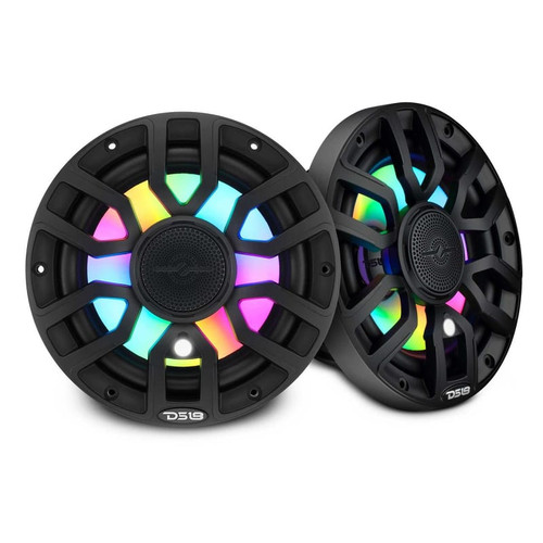 Ds18 Audio Nxl 7.7" 175w Rms 4-ohm 2-way Marine Coaxial Speaker With Bullet Tweeter, Covers, And Built-in Deck Light