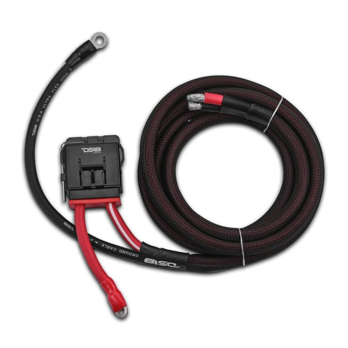 Ds18 Audio 8-gauge Power Harness Kit With 12ft Power & Ground Cables With Water-resistant Fuse Holder