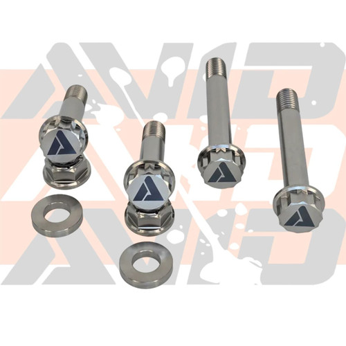 AVID Racing Can-Am Maverick R Front Shock Titanium Bolt Hardware Kit - 8 Piece