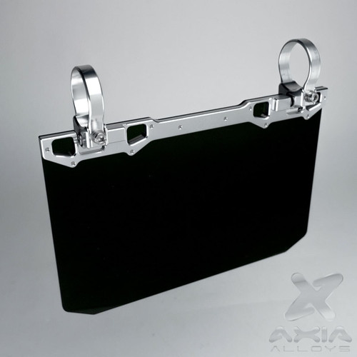 Axia Alloys 12" x 8" Narrow Mount Solid Black Shield Sun Visor