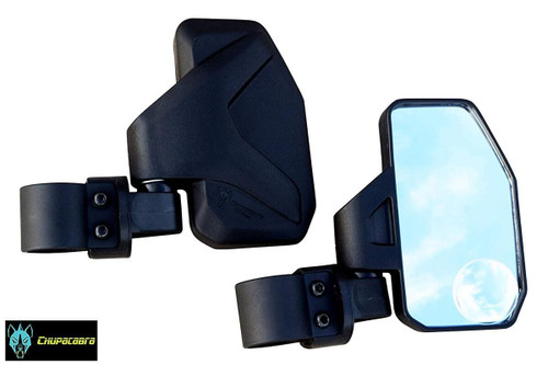 Chupacabra Offroad Rear View/Side Mirror for UTV with Spot Mirror - Right & Left Pair for 1.6" - 2"