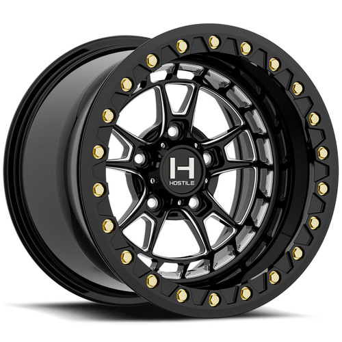 Hostile HF32 Forged Rival Beadlock Wheel Blade Cut - Satin Black