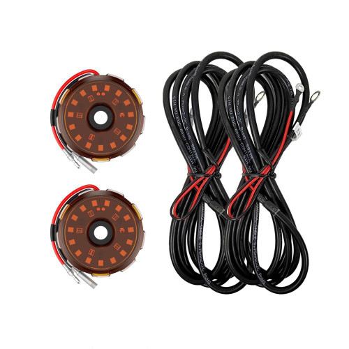 KC HiLiTES Cyclone V2 Two Rock Light Kit - Amber
