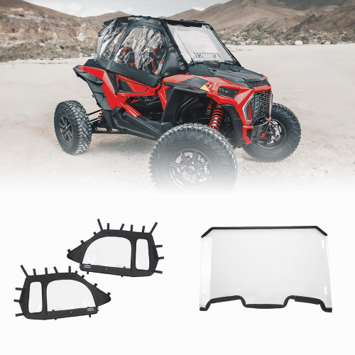 Kemimoto Polaris RZR XP 1000 Cab Enclosures Soft Upper Doors & Front Windshield