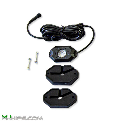 M Whips T2 Chase LED Rock Light & Mounting Kit - One Piece