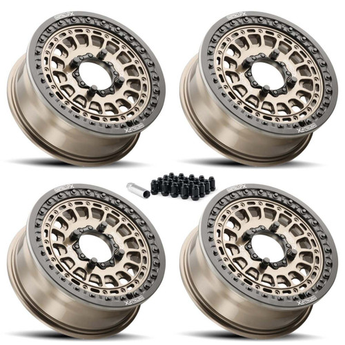 MetalFX Hitman UTV Beadlock Wheel Kit - Bronze