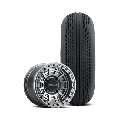 Method 415 UTV Beadlock Wheel Gloss Graphite & Tensor SS 33 Front Tire
