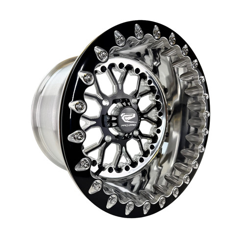 Packard Performance Wishbone FF Forged Polished Beadlock Wheel - Gloss Black