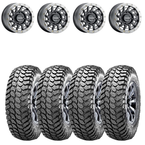 Raceline A12BG Satin Black Squad Beadlock & Maxxis Liberty Performance Off Road Wheel & Tire Kit