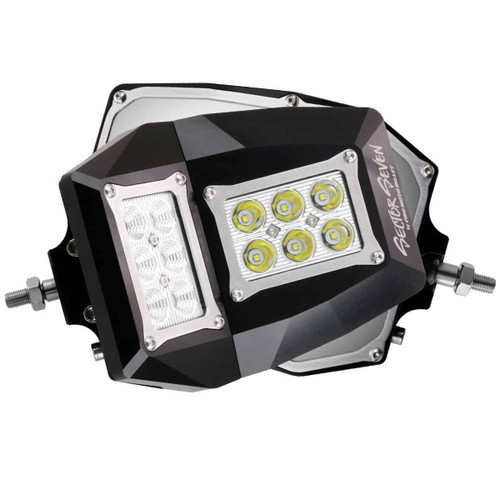 Sector Seven Spectrum LED Light Mirror with 1 1/4"-1 5/8" Infinity Mounts