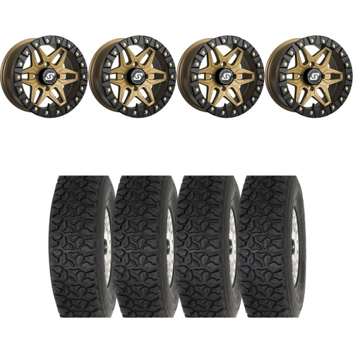 Sedona Black/Bronze Split 6 Beadlock & System 3 Off-Road DX440 Wheel & Tire Kit