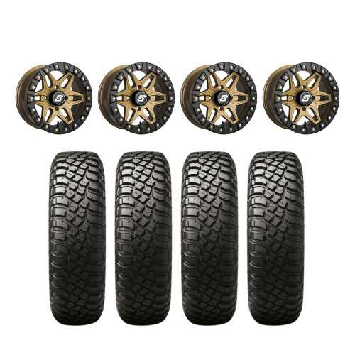 Sedona Split 6 Black/Bronze Beadlock & BFGoodrich T/A KM3 UTV Mud-Terrain Wheel & Tire Kit