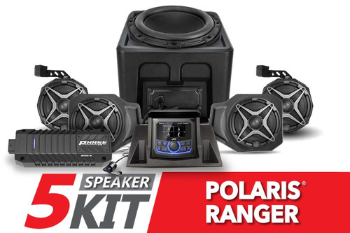SSV Works '18-'24 Polaris Ranger XP 1000 A-Spec SSV Works 5-Speaker Audio System w/JVC
