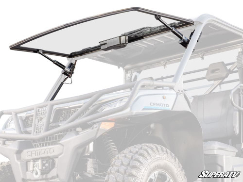 SuperATV CFMoto UForce 1000 MaxDrive Power Flip Glass Windshield