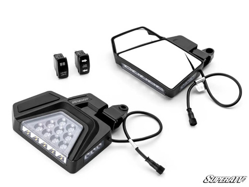 SuperATV Arctic Cat Dual Section LED Side-View Mirrors