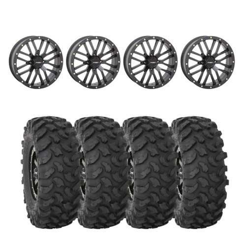 System 3 ST-3 Black & System 3 Offroad XTR370 Wheel & Tire Kit