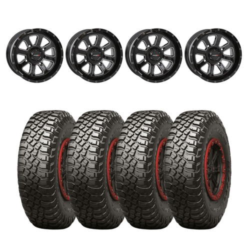 System 3 Gloss Black ST-4 & BFGoodrich Mud-Terrain T/A KM3 Wheel & Tire Kit