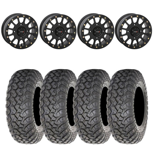 System 3 Matte Black SB-5 Beadlock & System 3 Radial RT320 Wheel & Tire Kit