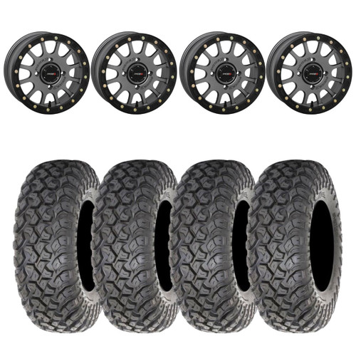 System 3 Matte Gunmetal SB-5 Beadlock & System 3 Radial RT320 Wheel & Tire Kit