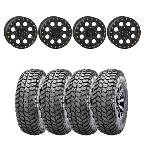 System 3 Matte Black SB-7 Beadlock & Maxxis Liberty Performance Off Road Wheel & Tire Kit