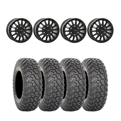 System 3 SB-8 Matte Black Beadlock 6-Lug & System 3 Radial RT320 Wheel & Tire Kit