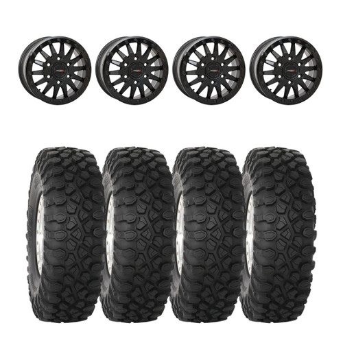 System 3 Matte Black SB-8 Beadlock 6-Lug & System 3 Radial XC450 Wheel & Tire Kit