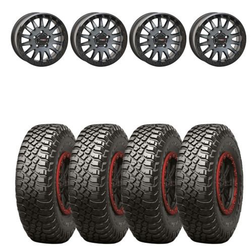 System 3 Matte Brushed Grey SB-8 5-Lug Beadlock & BFGoodrich Mud-Terrain T/A KM3 Wheel & Tire Kit